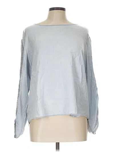Pre-owned Two By Vince Camuto Long Sleeve Blouse In Silver