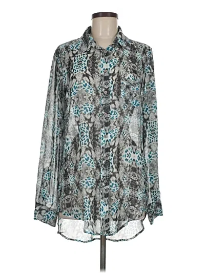 Pre-owned Two By Vince Camuto Long Sleeve Blouse In Teal