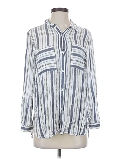 Pre-owned Two By Vince Camuto Long Sleeve Button Down Shirt In Blue