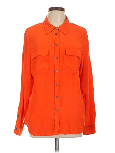 Pre-owned Two By Vince Camuto Long Sleeve Button Down Shirt In Orange
