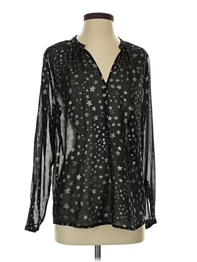 Pre-owned Two By Vince Camuto Long Sleeve T-shirt In Black