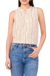 Two By Vince Camuto Print Henley Tank