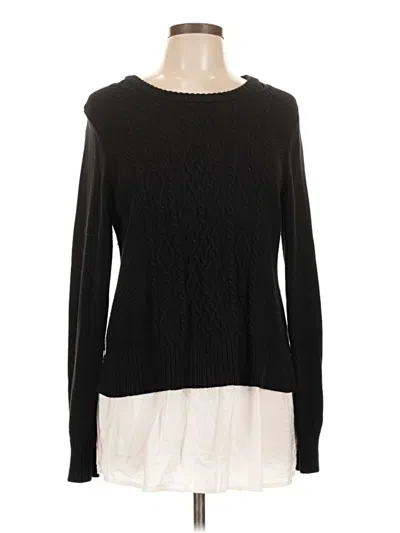 Pre-owned Two By Vince Camuto Pullover Sweater In Black