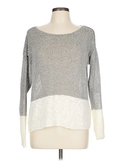 Pre-owned Two By Vince Camuto Pullover Sweater In Gray