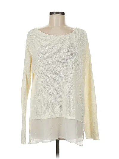 Pre-owned Two By Vince Camuto Pullover Sweater In White