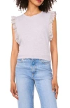 Two By Vince Camuto Ruffle Eyelet Tank Top In Gray
