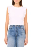 Two By Vince Camuto Ruffle Eyelet Tank Top In White