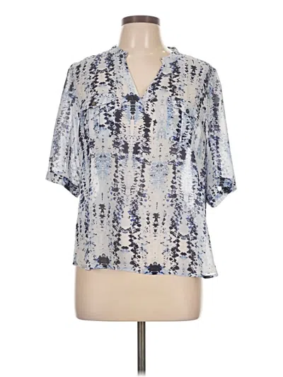Pre-owned Two By Vince Camuto Short Sleeve Polo Shirt In Blue