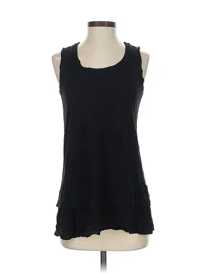 Pre-owned Two By Vince Camuto Sleeveless Top Black Scoop Neck Tops