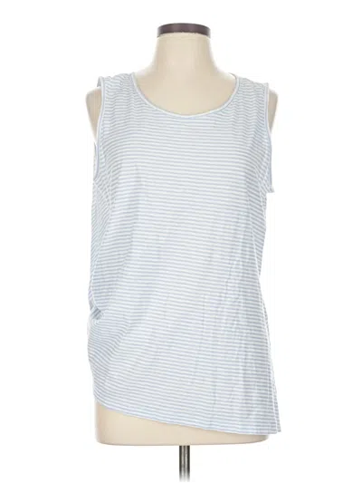 Pre-owned Two By Vince Camuto Sleeveless Top Blue Scoop Neck Tops