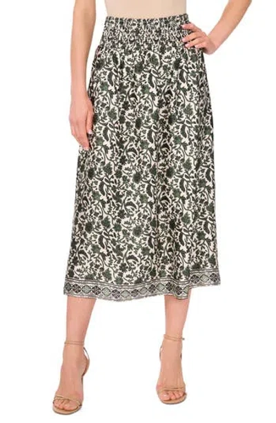 Two By Vince Camuto Smocked Waist Skirt In Green