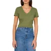 Two By Vince Camuto V-neck Pocket T-shirt In Dark Green
