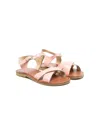 Two Con Me By Pépé Ankle-strap Leather Sandals In Pink
