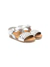 Two Con Me By Pépé Crystal-embellished Leather Sandals In Silver