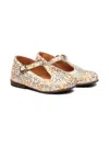 Two Con Me By Pépé Floral-pattern Buckle Ballerinas In Neutral