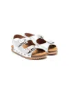 Two Con Me By Pépé Metallic Leather Sandals In Silver