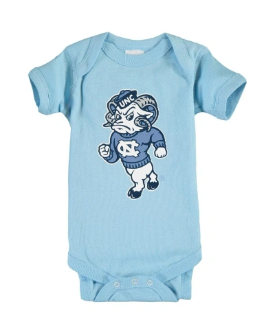 Two Feet Ahead Baby Boys And Girls Carolina Blue North Carolina Tar Heels Big Logo Bodysuit