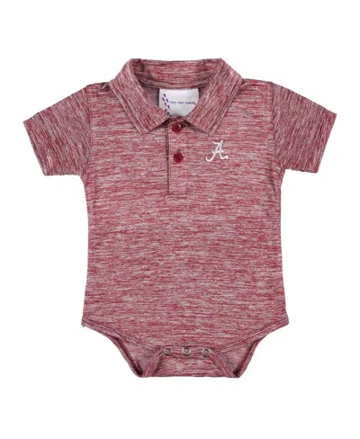 Two Feet Ahead Kids' Baby Boys And Girls Crimson Alabama Crimson Tide Space Dye Golf Bodysuit
