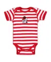 Two Feet Ahead Baby Boys And Girls Red Georgia Bulldogs Stripe Shoulder Bodysuit In Red