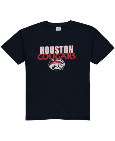 Two Feet Ahead Kids' Big Boys Navy Houston Cougars Logo T-shirt