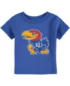 Two Feet Ahead Boys And Girls Infant Royal Kansas Jayhawks Big Logo T-shirt In Royal