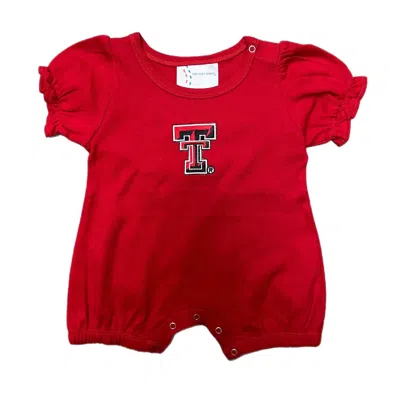 Two Feet Ahead Kids' Girl's Texas Romper In Tech Red