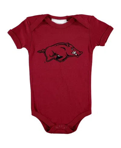 Two Feet Ahead Babies' Infant Boys And Girls Cardinal Arkansas Razorbacks Big Logo Bodysuit