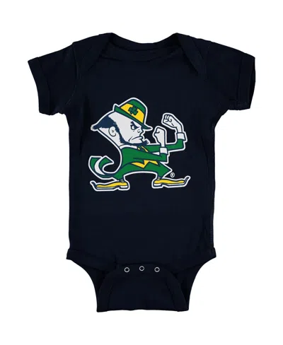 Two Feet Ahead Babies' Infant Boys And Girls Navy Notre Dame Fighting Irish Big Logo Bodysuit