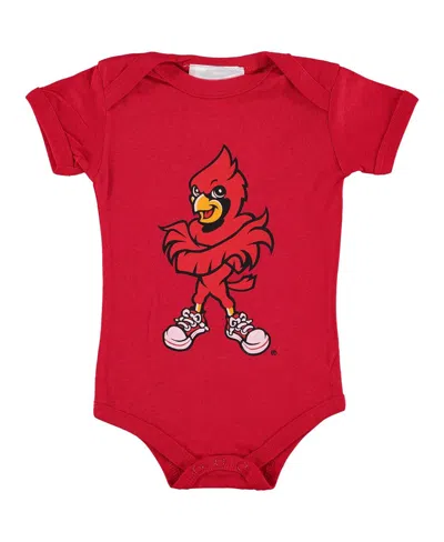 Two Feet Ahead Babies' Infant Boys And Girls Red Louisville Cardinals Big Logo Bodysuit