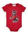 Two Feet Ahead Infant Boys And Girls Red Nc State Wolfpack Big Logo Bodysuit In Red
