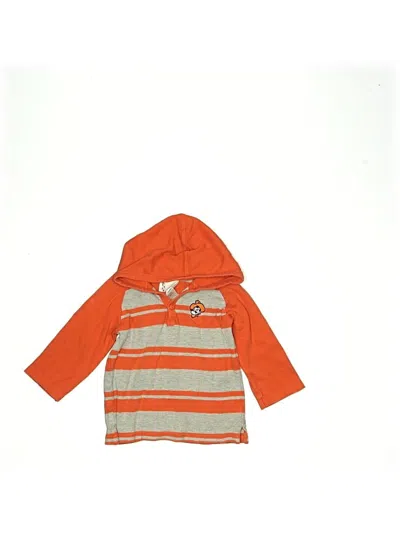 Pre-owned Two Feet Ahead Kids' Long Sleeve Polo In Orange