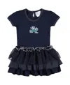Two Feet Ahead Toddler Navy Notre Dame Fighting Irish Pin Dot Tutu Dress In Navy