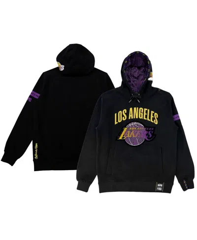 Two Hype Men's And Women's Nba X  Black Los Angeles Lakers Culture & Hoops Heavyweight Pullover Hoodi
