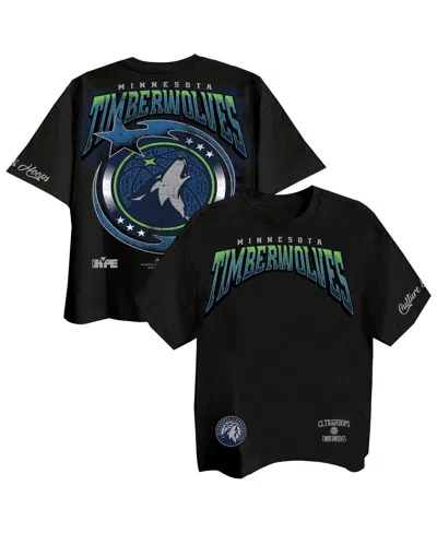 Two Hype Men's Black Minnesota Timberwolves Drip Dime Collection Premium T-shirt