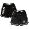 TWO HYPE UNISEX NBA X TWO HYPE  BLACK BROOKLYN NETS CULTURE & HOOPS DOUBLE MESH SHORTS