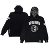 TWO HYPE UNISEX NBA X TWO HYPE  BLACK BROOKLYN NETS CULTURE & HOOPS HEAVYWEIGHT PULLOVER HOODIE