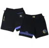 TWO HYPE UNISEX NBA X TWO HYPE  BLACK GOLDEN STATE WARRIORS CULTURE & HOOPS PREMIUM CLASSIC FLEECE SHORTS