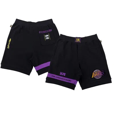 Two Hype Men's And Women's Nba X  Black Los Angeles Lakers Culture & Hoops Premium Classic Fleece Sho