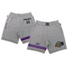 TWO HYPE UNISEX NBA X TWO HYPE  HEATHER GRAY LOS ANGELES LAKERS CULTURE & HOOPS PREMIUM CLASSIC FLEECE SHORTS