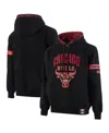 Two Hype X Nba Men's Black Chicago Bulls Culture Hoops Collection Premium Pullover Hoodie