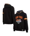 Two Hype X Nba Men's Black New York Knicks Culture Hoops Collection Premium Pullover Hoodie In Black