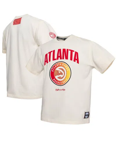Two Hype X Nba Men's Cream Atlanta Hawks Culture Hoops Collection Premium T-shirt In White
