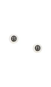 Two Jeys 8 Ball Earrings In Silver