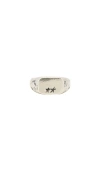 Two Jeys Elongated Ring In Silver
