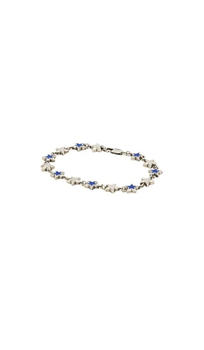 Two Jeys Enameled Stars Bracelet In Plata