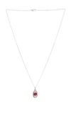 Two Jeys Icon Link Ruby Necklace In Silver