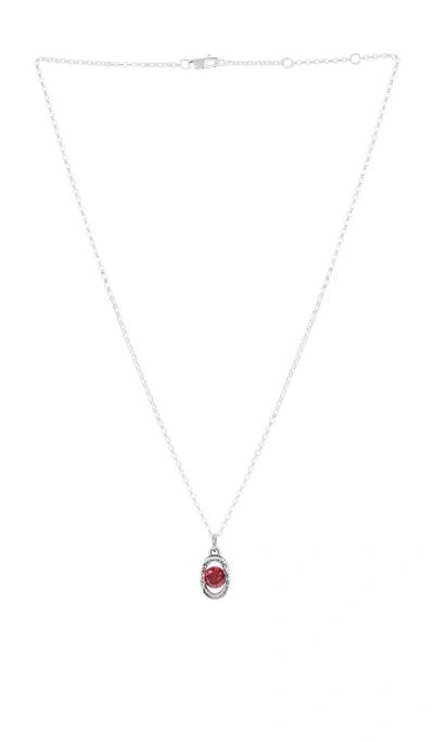 Two Jeys Icon Link Ruby Necklace In Silver