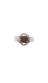 Two Jeys Icon Link Ruby Ring In Silver