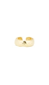 Two Jeys Ring Open In Metallic Gold