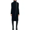 Two Lines By Marcella Bedford Stand Collar Wool Vest In Black